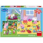 Dino PEPPA PRAŠIČ NA PRAZNIK 3x55 Puzzle NOVO