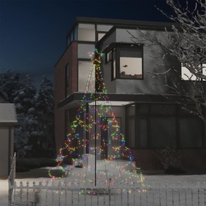 VidaXL Novoletno drevesce s kovinskim stebrom 500 LED lučk 3 m