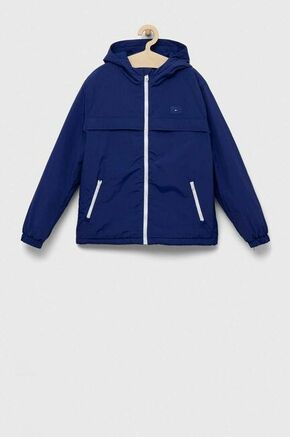 Otroška jakna Tommy Hilfiger - modra. Otroški jakna iz kolekcije Tommy Hilfiger. Delno podložen model