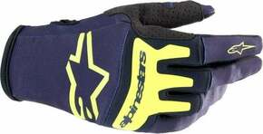 Alpinestars Techstar Gloves Night Navy/Yellow Fluorescent 2XL Motoristične rokavice