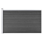 vidaXL Ograjni panel WPC 175x105 cm črn