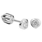 Brilio Silver Kristalni uhani v obliki srca 436 001 00122 04 - 0,83 g srebro 925/1000