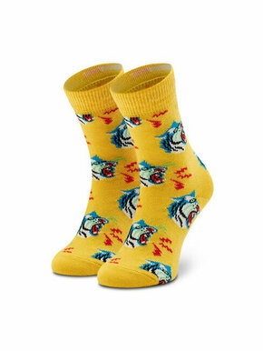 Happy Socks Otroške visoke nogavice KTIG01-2200 Rumena