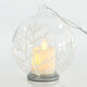 Eurolamp Božični okraski steklena svetlobna krogla, sveča, 10 cm, komplet 2