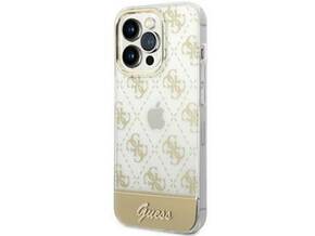 Guess Ovitek Glitter Logo iPhone 14 Pro Gold GUHCP14LHG4MHG