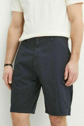 Bombažne kratke hlače Barbour Essentials mornarsko modra barva