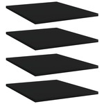 vidaXL Dodatne police za omaro 4 kosi črne 40x50x1,5 cm iverna plošča