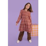 Otroška obleka Coccodrillo - pisana. Otroški obleka iz kolekcije Coccodrillo. Nabran model, izdelan iz vzorčaste tkanine.