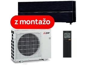 MITSUBISHI klimatska naprava z montažo MSZ-LN35VG2V/B/R / MUZ-LN35VGHZ2 ČRNA