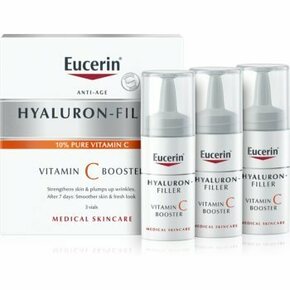 Eucerin Hyaluron-Filler serum proti gubam (Vitamin C Booster) (Obseg 3 x 8 ml)