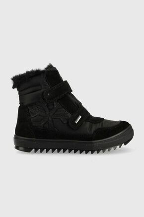 Otroški zimski škornji Primigi črna barva - črna. Zimski čevlji iz kolekcije Primigi. Podloženi model izdelan iz kombinacije semiš usnja in tekstilnega materiala.