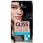 Schwarzkopf Gliss Color Care &amp; Moisture barva za lase, 1-0 Deep Black