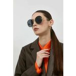 Sončna očala Gucci GG1206SA ženska, črna barva - črna. Sončna očala iz kolekcije Gucci. Model z enobarvnimi stekli in okvirji iz kovine. Ima filter UV 400.