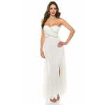 Amiatex Ženska obleka 73046, bela, L