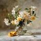 Tiskana slika z okvirjem 70x70 cm Apple Flowers – Styler