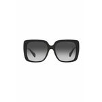 Sončna očala Michael Kors ženski, črna barva - črna. Sončna očala iz kolekcije Michael Kors. Model s toniranimi stekli in okvirjem iz plastike.