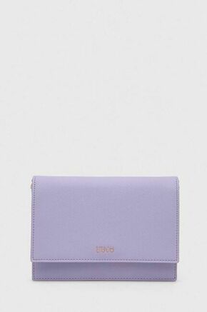 Večerna torbica Liu Jo vijolična barva - vijolična. Majhna večerna torbica iz kolekcije Liu Jo. Model na zapenjanje