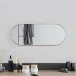 Greatstore Stensko ogledalo srebrno 50x20 cm ovalno