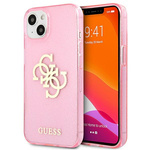Guess GUHCP13SPCUGL4GPI iPhone 13 mini 5,4" roza trdi ovitek Glitter 4G Big Logo