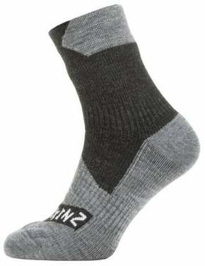 Sealskinz Waterproof All Weather Ankle Length Sock Black/Grey Marl L Kolesarske nogavice