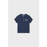 Otroške bombažne polo majice Mayoral mornarsko modra barva - mornarsko modra. Polo majica za dojenčka iz kolekcije Mayoral. Model izdelan iz enobarvne pletenine.