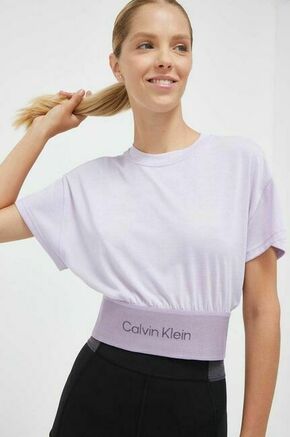 Kratka majica za vadbo Calvin Klein Performance vijolična barva - vijolična. Kratka majica za vadbo iz kolekcije Calvin Klein Performance. Model izdelan iz materiala