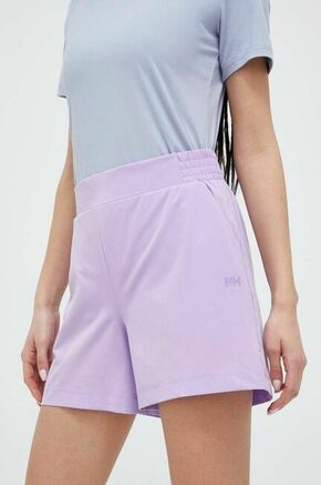 Pohodne kratke hlače Helly Hansen Thalia 2.0 vijolična barva - vijolična. Pohodne kratke hlače iz kolekcije Helly Hansen. Model izdelan iz hitrosušečega materiala.