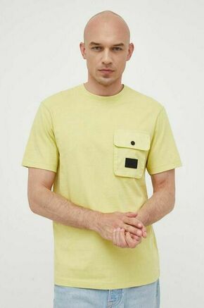 Bombažna kratka majica Calvin Klein Jeans rumena barva - rumena. Kratka majica iz kolekcije Calvin Klein Jeans