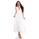 Amiatex Ženska obleka 79020, bela, S/M