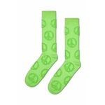 Nogavice Happy Socks Terry Peace Sign Sock zelena barva - zelena. Nogavice iz kolekcije Happy Socks. Model izdelan iz elastičnega materiala.