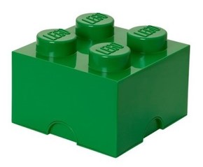 LEGO škatla za shranjevanje 4 - temno zelena 250 x 250 x 180 mm