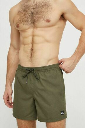 Kopalne kratke hlače Quiksilver zelena barva - zelena. Kopalne kratke hlače iz kolekcije Quiksilver