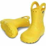 Crocs Dežni škornji čevlji za v vodo rumena 23 EU Handle Rain Boot Kids