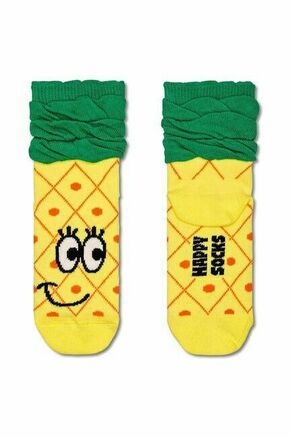 Otroške nogavice Happy Socks Kids Pineapple Sock rumena barva - rumena. Otroške nogavice iz kolekcije Happy Socks. Model izdelan iz elastičnega