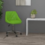 Vidaxl Vrtljiv pisarniški stol zeleno umetno usnje