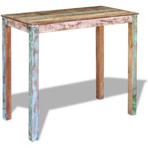 VidaXL Barska miza iz trdnega predelanega lesa 115x60x107 cm