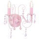 shumee Stenska svetilka s kroglicami roza 2 x E14 žarnice