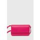 Torbica HUGO roza barva, 50498510 - roza. Majhna torbica iz kolekcije HUGO. Model na zapenjanje, izdelan iz ekološkega usnja.