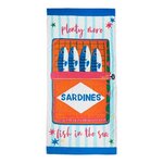 Bombažna brisača za na plažo 76x160 cm Sardines – Catherine Lansfield