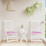 vidaXL Blazine za vrtne stole 2 kosa roza 40x40x3 cm tkanina