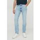 Kavbojke Calvin Klein Jeans moški - modra. Kavbojke iz kolekcije Calvin Klein Jeans slim kroja, z normalnim pasom. Model izdelan iz spranega denima. Prilagodljiv material, ki se prilagaja postavi.