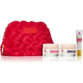 Dermacol Collagen+ Set dnevna nega za obraz SPF 10 50 ml + nočna nega za obraz 50 ml + serum za obraz 12 ml + kozmetična torbica za ženske