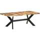 VIDAXL Jedilna miza 200x100x75 cm trden les z medenim zaključkom