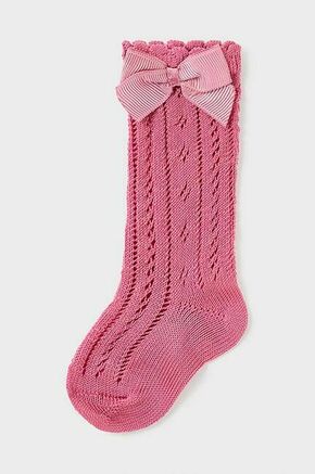 Nogavice za dojenčka Mayoral roza barva - roza. Nogavice za dojenčka iz kolekcije Mayoral. Model izdelan iz enobarvne pletenine.