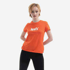 Bombažen t-shirt Levi's oranžna barva - oranžna. T-shirt iz kolekcije Levi's. Model izdelan iz tanke