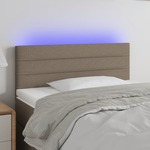 vidaXL LED posteljno vzglavje taupe 80x5x78/88 cm blago