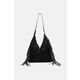 Torbica AllSaints SABINE SHOULDER BAG črna barva, W080XA - črna. Velika torbica iz kolekcije AllSaints. Model na zapenjanje, izdelan iz pletenega materiala.