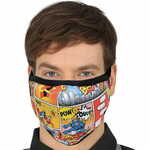 WEBHIDDENBRAND Reusable Protective Mask, 3 Layers - Comic Book