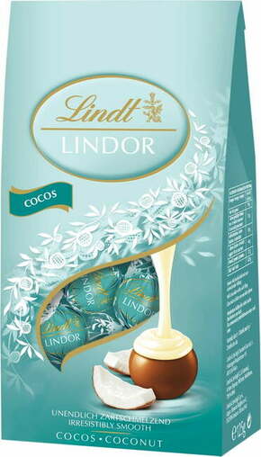 Lindt Lindor krogle Cocos vrečka - 125 g