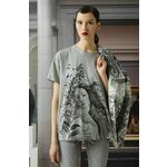 Bombažna kratka majica Medicine ženski, siva barva - siva. Kratka majica iz posebne kolekcije Eviva L'arte. Model izdelan iz pletenine s potiskom.